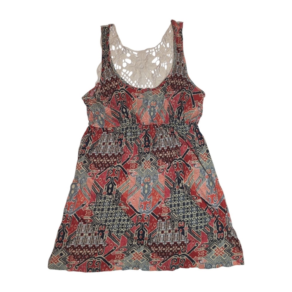 Vintage Y2K Boho Crochet Tunic Lace Babydoll Women Small by Everly